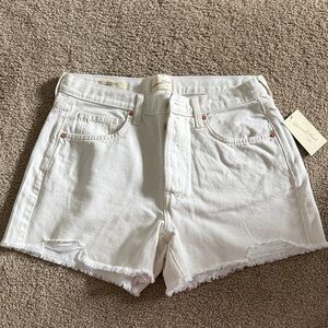 Women’s White Denim Cutoff Shorts - Universal Thread